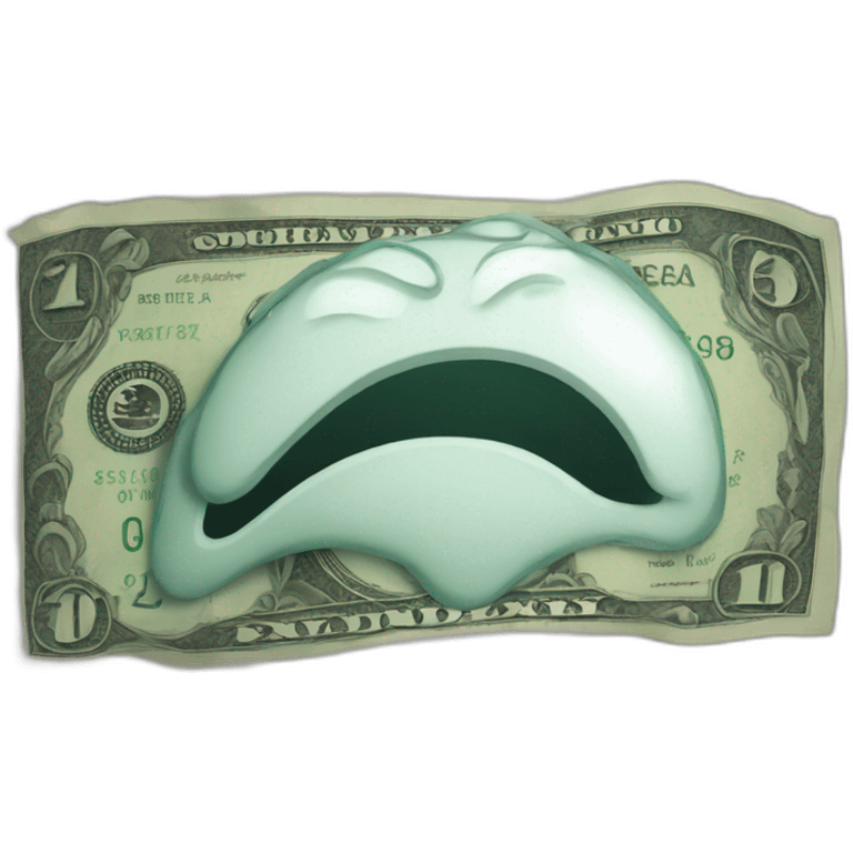 dollar bill crying emoji