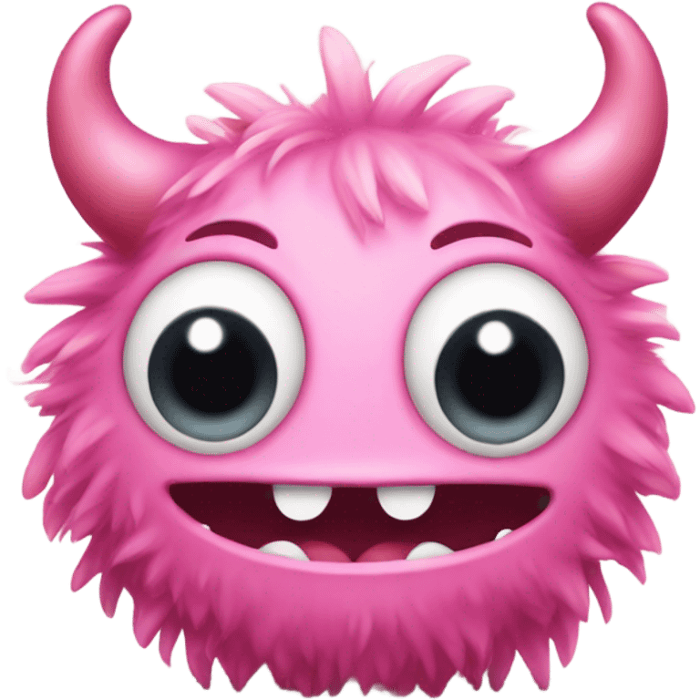 Cute pink monster emoji