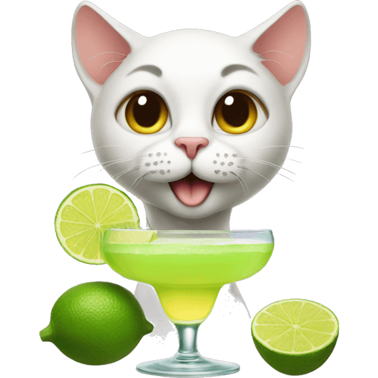 Cat drinking margarita  emoji