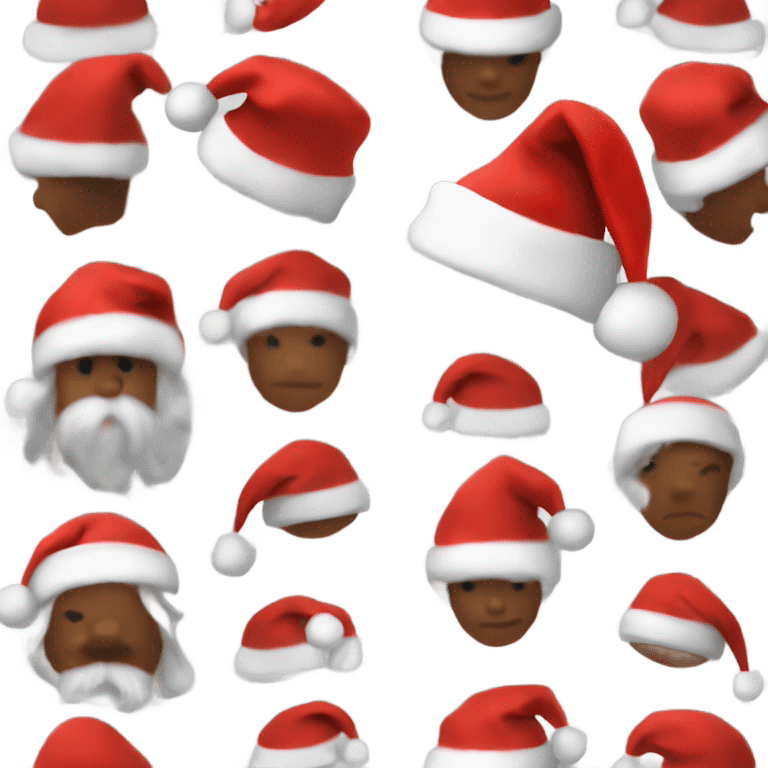 A realistic red Santa hat emoji