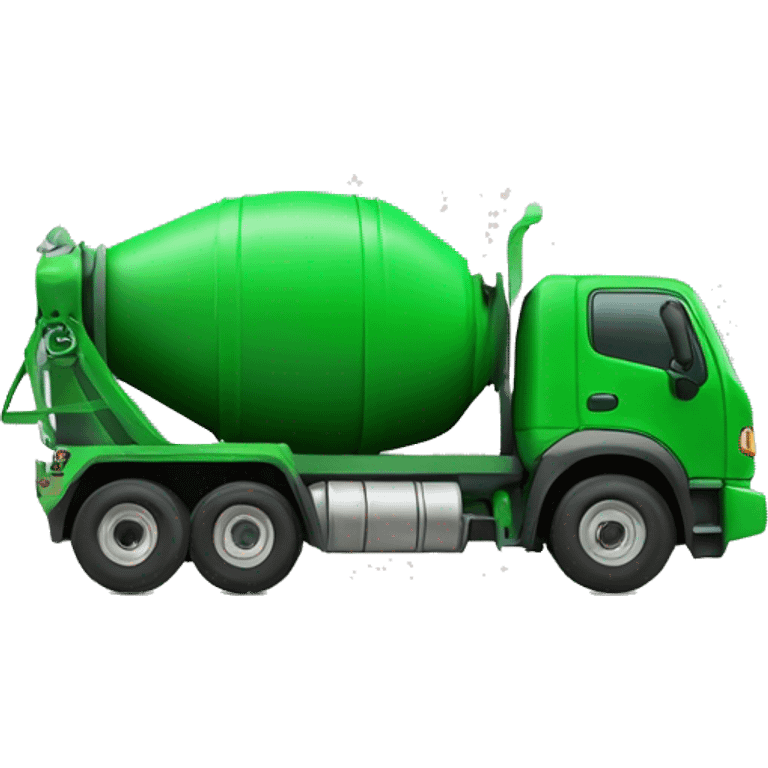 Cement truck lighter green more like forest emoji