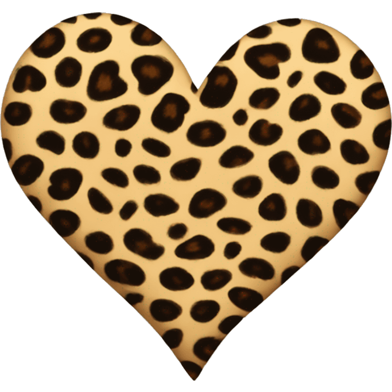 Leopard print heart emoji