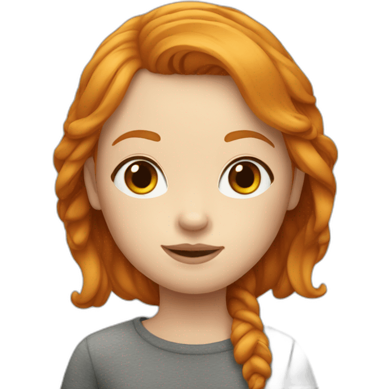 ginger girl memoji head emoji