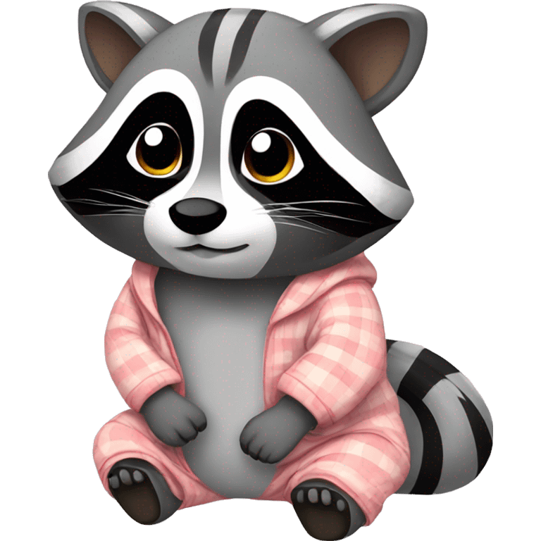 raccoon in pajamas emoji