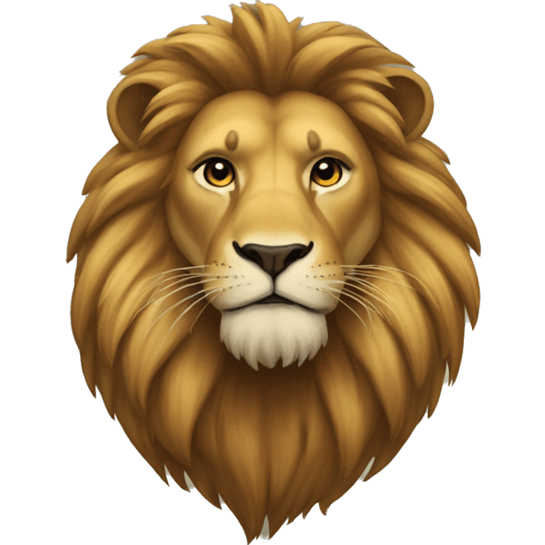 A lion wearing 26  emoji