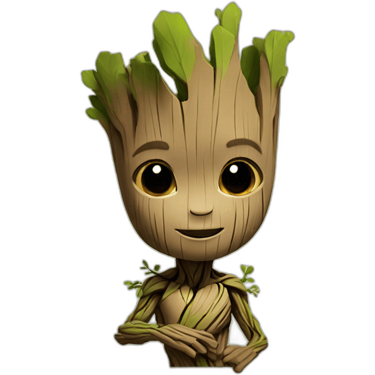 little very cute groot emoji