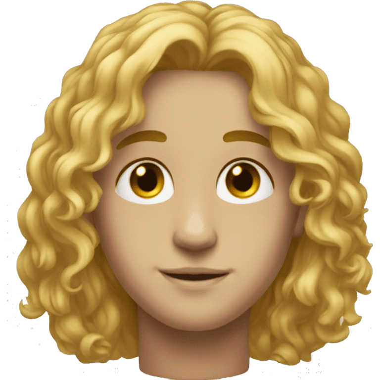 aesthetic bodubuilder with golden skin and mid long hair emoji