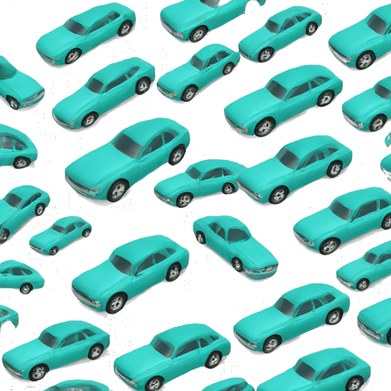 Turquoise car emoji