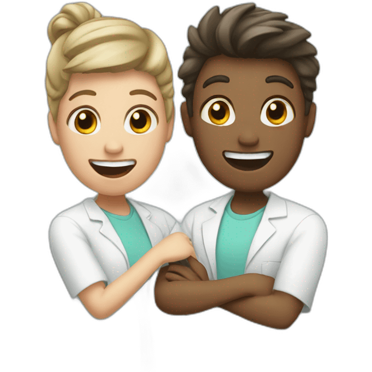 two friends at the dentist emoji