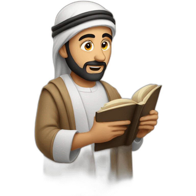 An Arab man reads a book  emoji