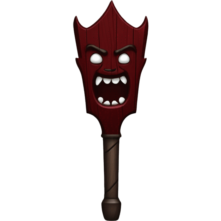 gothic dark red wooden vampire stake  emoji