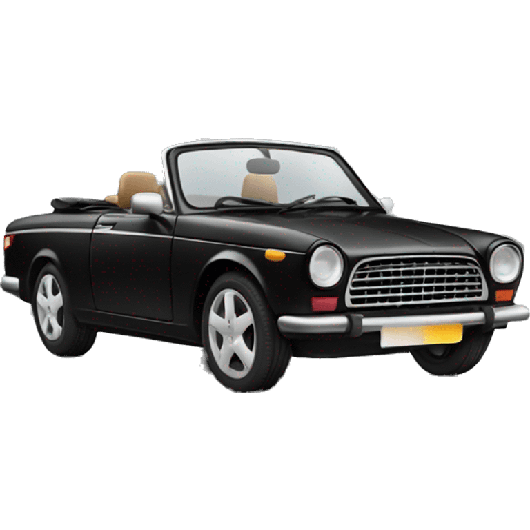 car cabriolet black emoji