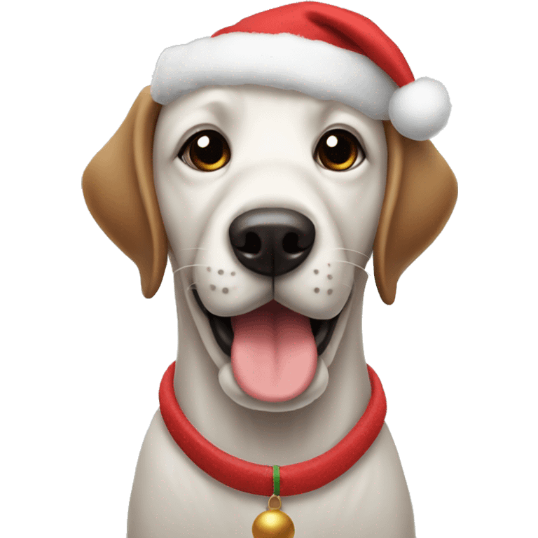 Christmas dog emoji