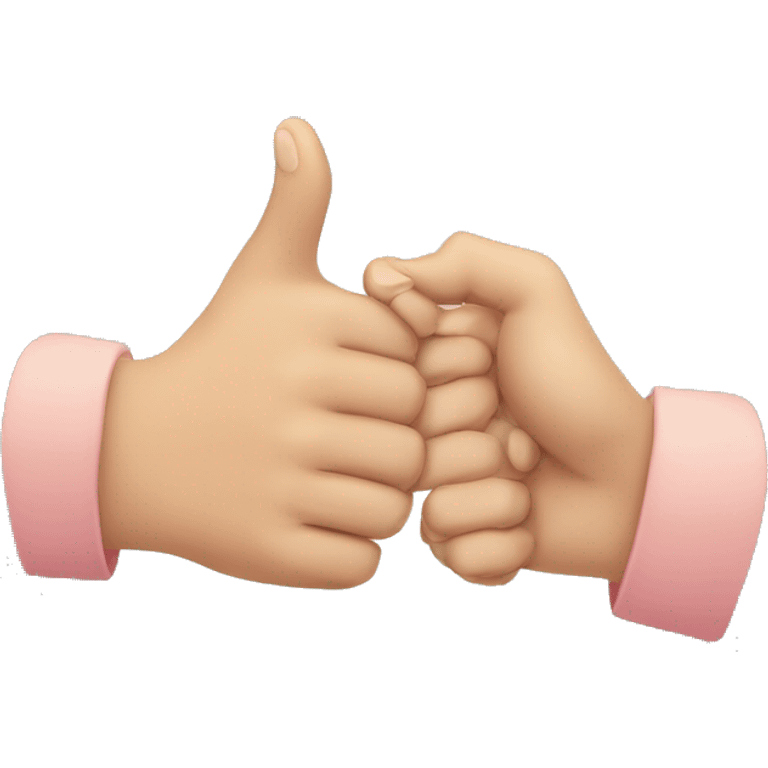 Two hand making a pinky promise emoji