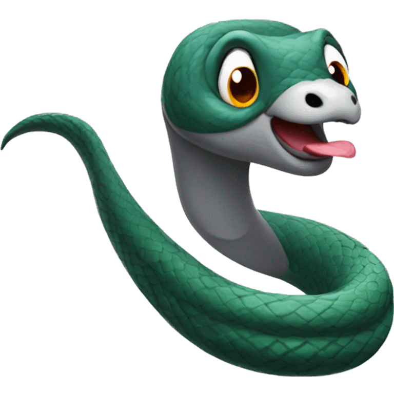 snake with a pigeon face emoji