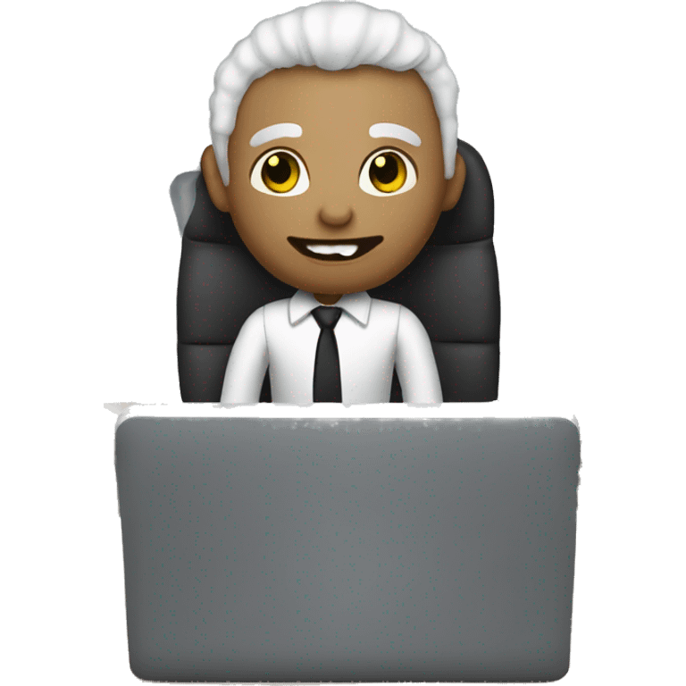 white vampire working in an office emoji