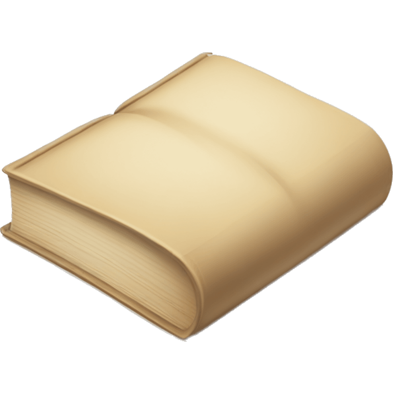 An open, hardcover book, depicted with a beige cover. Commonly used for various content concerning reading, writing, learning, and schooling. emoji