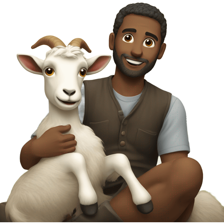 Man riding a goat emoji