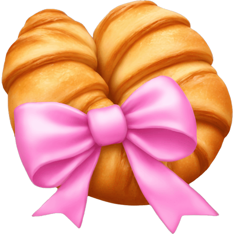 pink bow croissant emoji