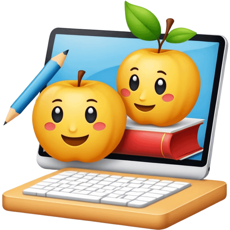 digital school education emoji