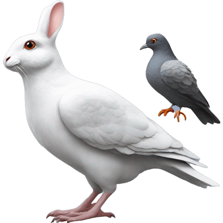 Rabbit riding a pigeon emoji