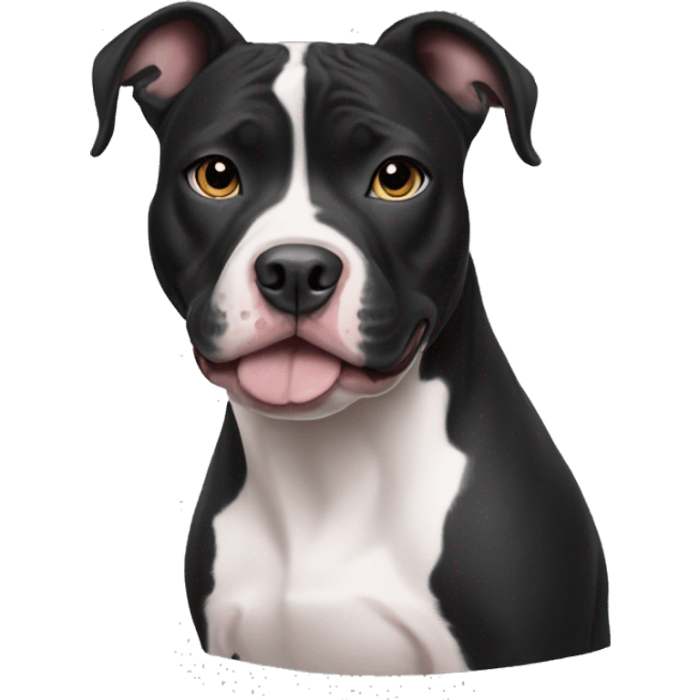 Black and white pitbull Terri  emoji