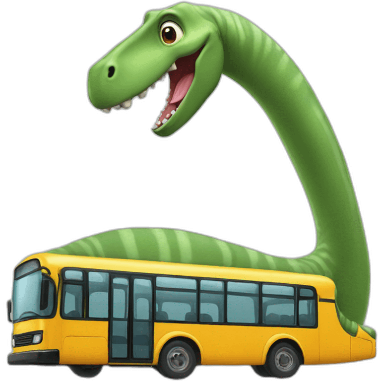 Diplodocus en forme de bus emoji