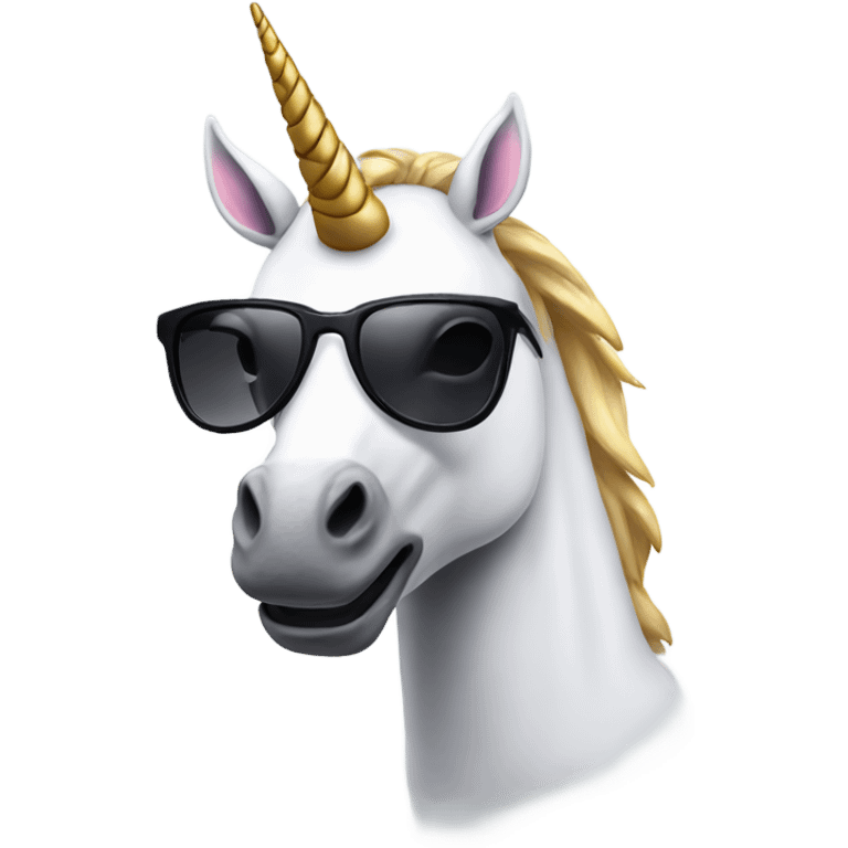 unicorn with sunglasses emoji