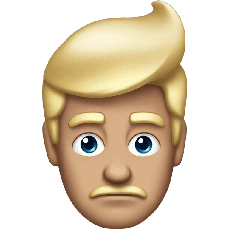 trump with the black ear emoji