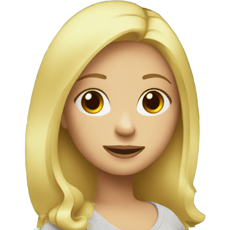 blonde pregnant woman at the Christmas tree emoji