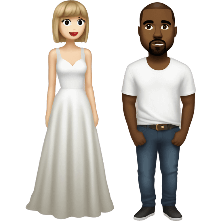 Taylor swift with Kanye west emoji