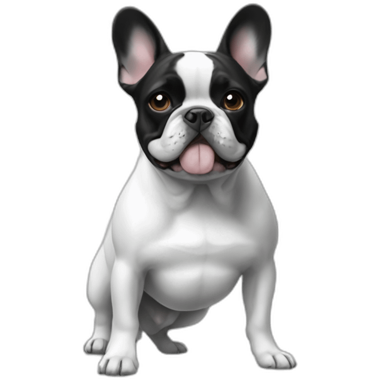 French-bulldog-Black and white emoji