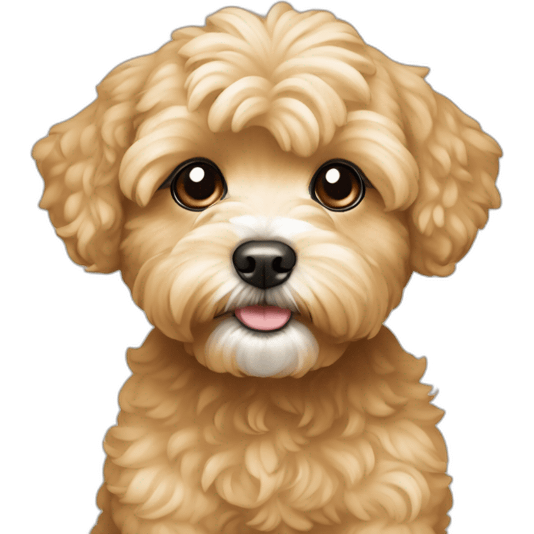 Golden maltipoo with white breast emoji