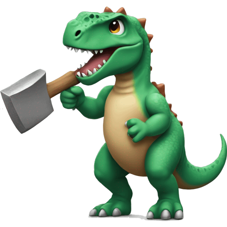 dinossaur with a hammer emoji