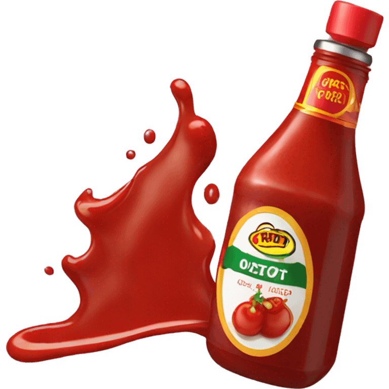 bottle of sauce spilling emoji