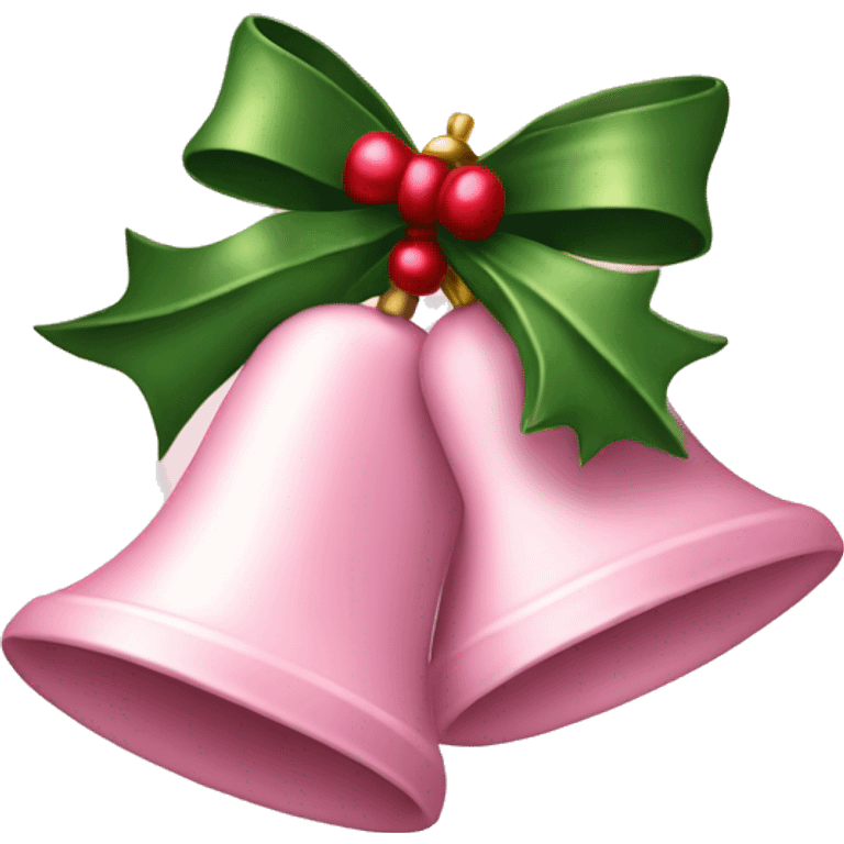 Light pink Christmas bells emoji