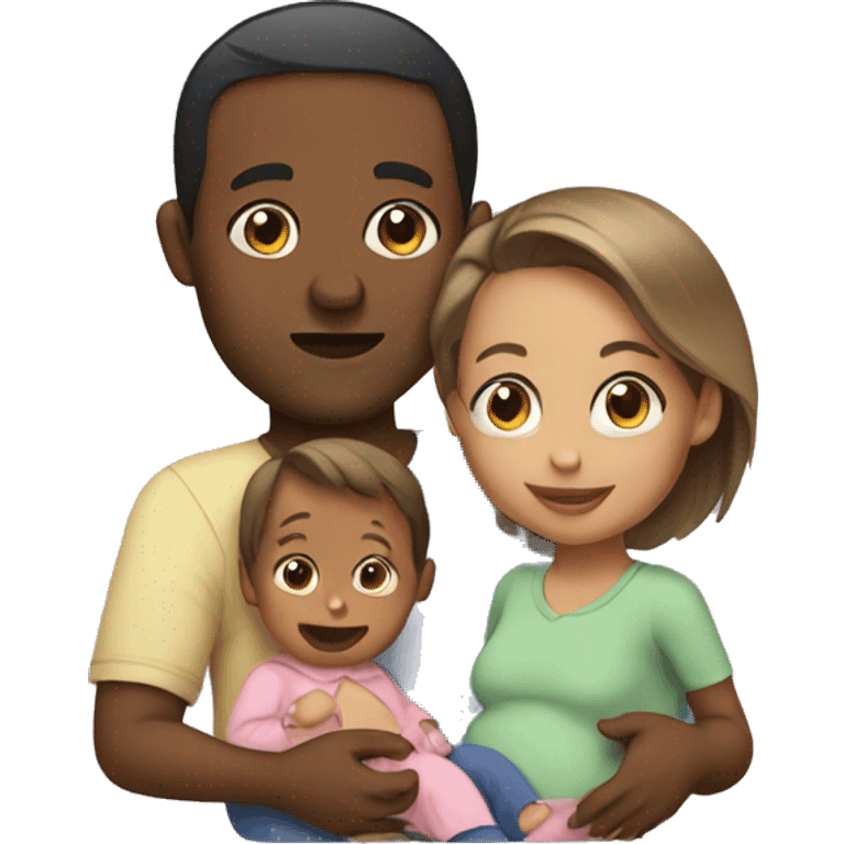 Family with toddler and baby emoji