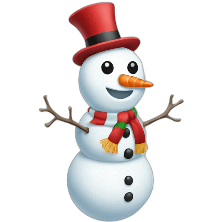 full body christmas hat snowman emoji