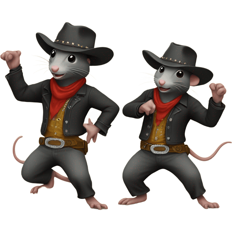 Cowboy rats dancing emoji