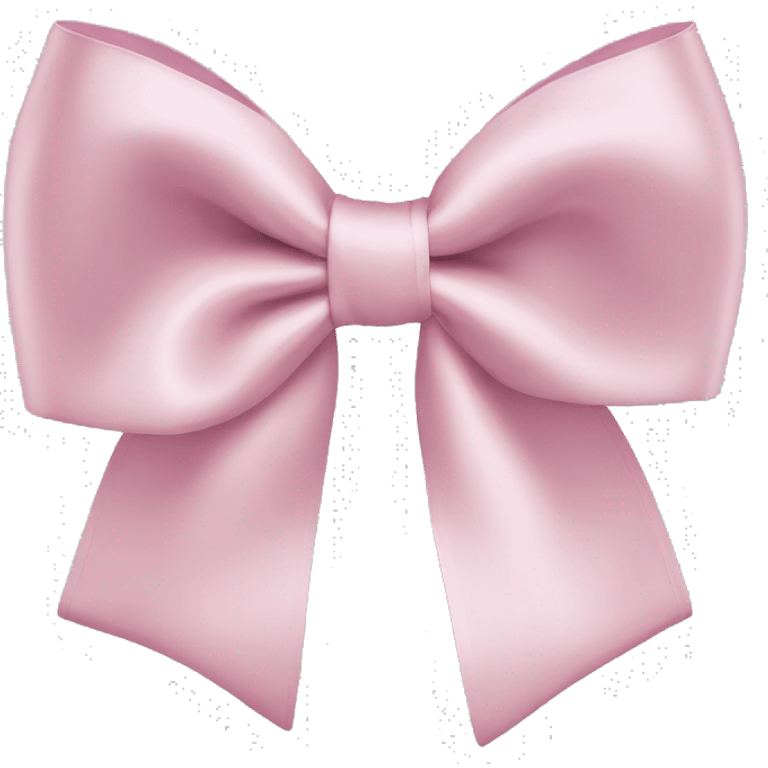 Satin bow Light pink  emoji