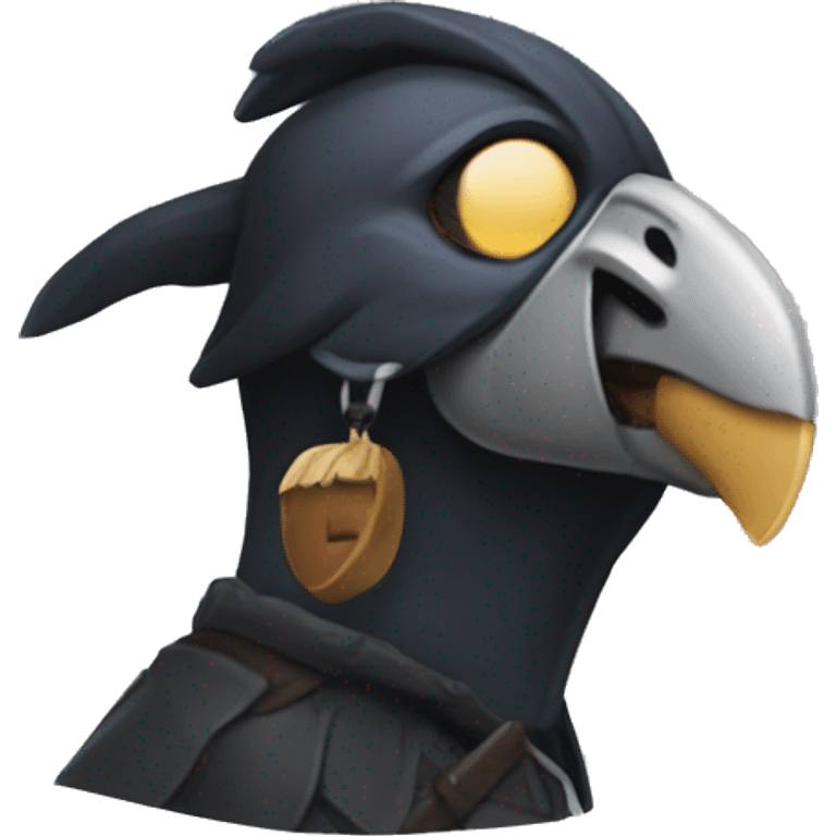 Corvo com auréola  emoji