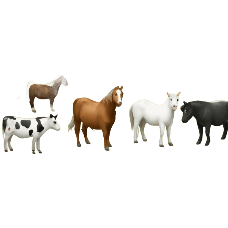 ranch with animals emoji