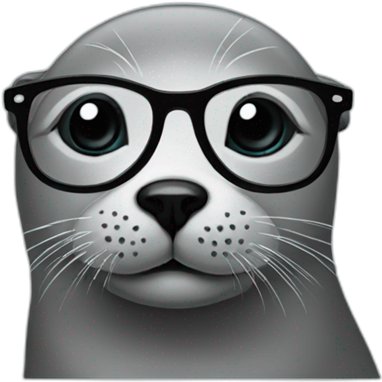 Havy seal with glasses emoji