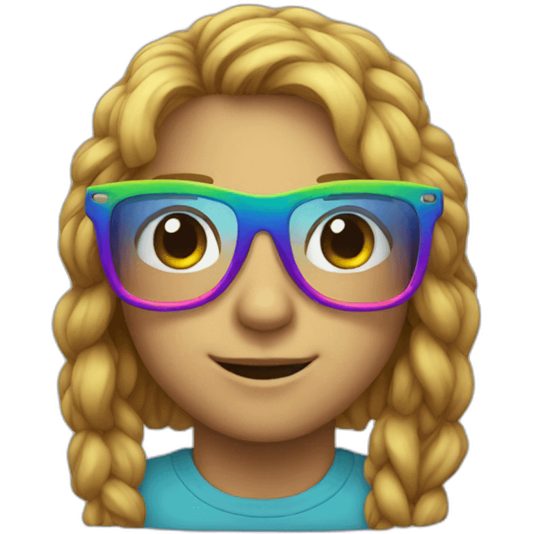 rainbow glasses emoji