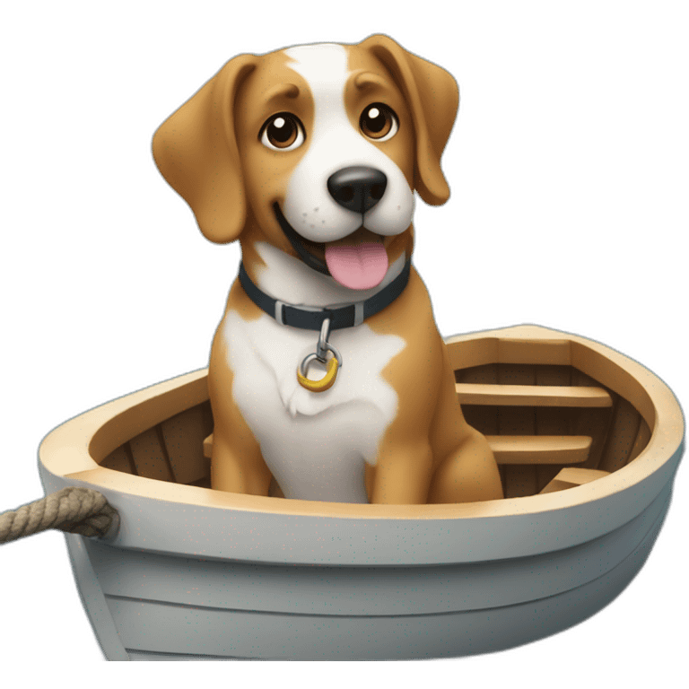 Dog on a boat emoji