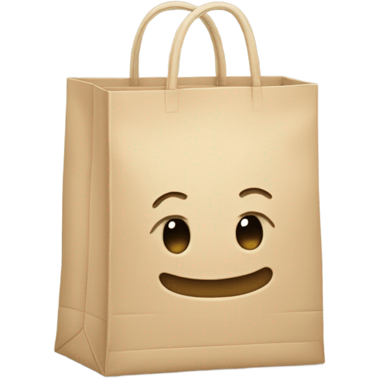 Beige shopping bag emoji