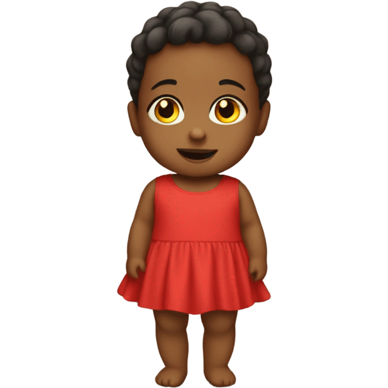 Baby with red dress  emoji