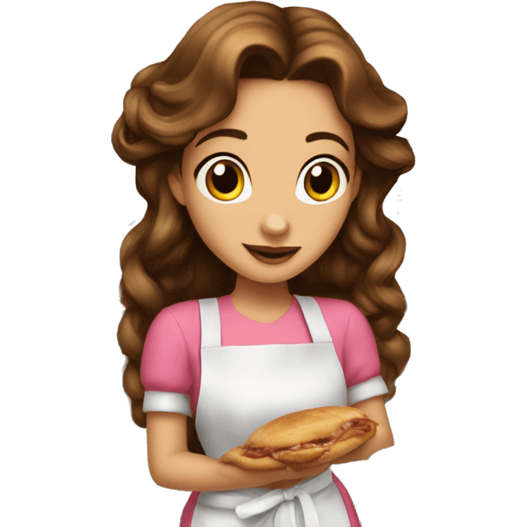 Princess Bella with a apron cooking  emoji