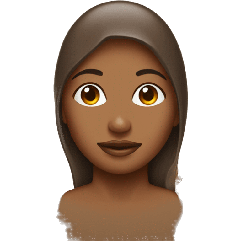 Water droplets on brown woman  emoji