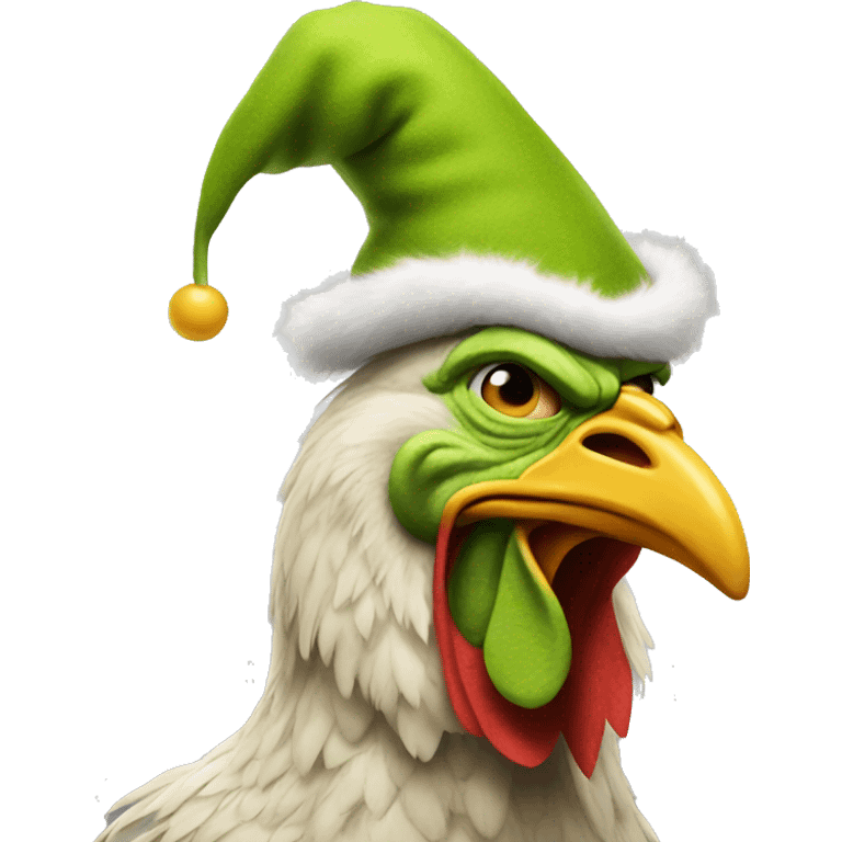 Chicken grinch emoji